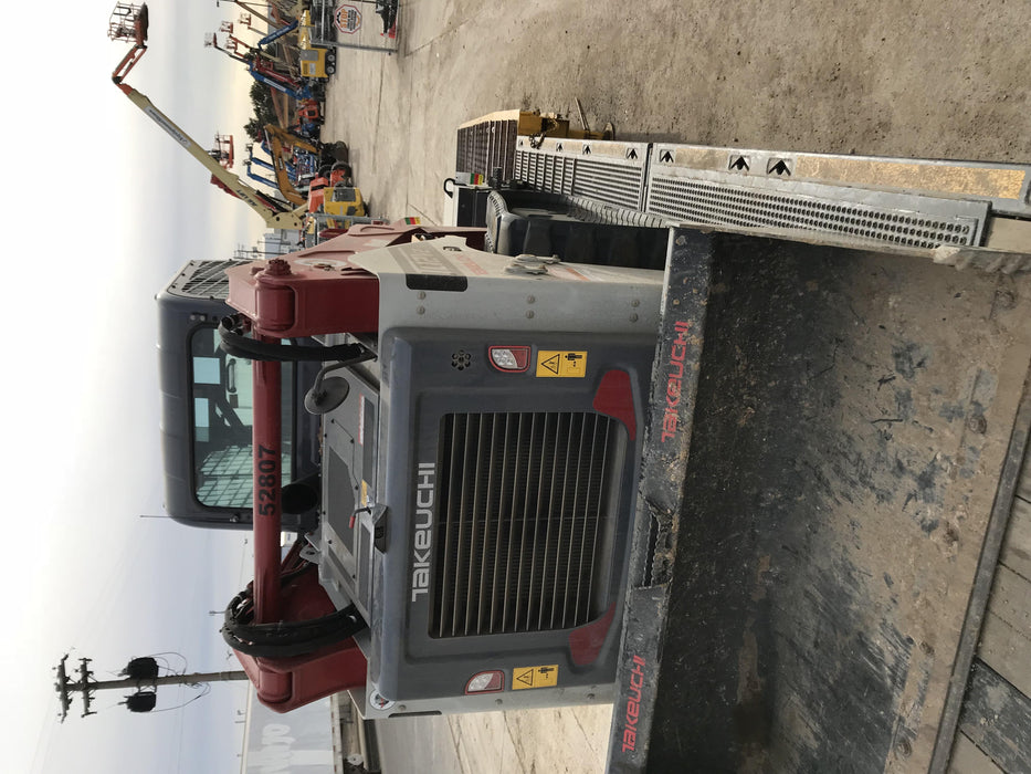 2019 Takeuchi TL12V2C ROPS/FOPS Cab, Heat/AC, Defroster, Rubber Tracks, Back-up Alarm, Front & Rear Working Lights, Auxiliary Hydraulics, Two-Speed Travel, Electronic Monitoring System, Hydraulic Universal Quick Hitch w/80" HD Dirt Bucket with 9 Teeth 24.0 cu.ft. Capacity