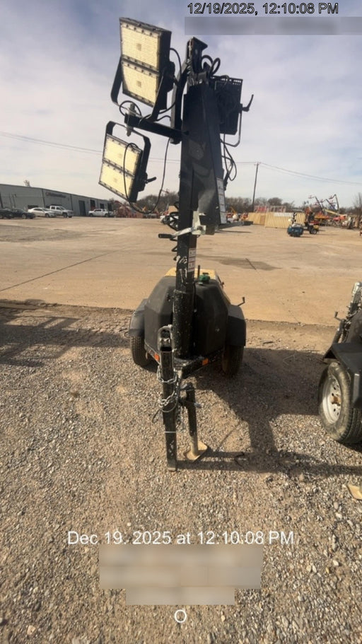 2022 Allmand NLV3GR (4) LED Light Fixture 350W, 23' Vertical Mast, 3kW Prime, Towable, Deep Sea L401, Leveling Jacks, Yanmar T4F 5.8hp