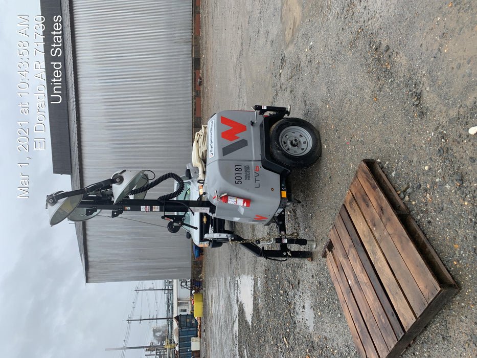 2019 Wacker Neuson LTV6L-MH Mobile Light Tower w/Fuel Level Sensor Installed