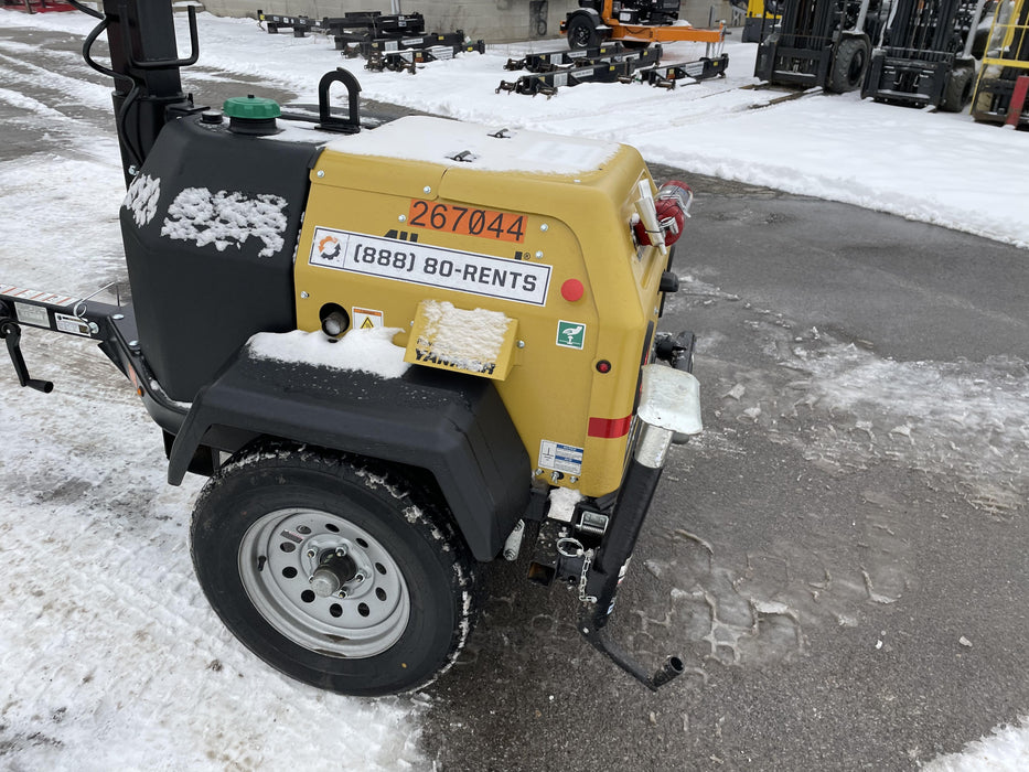 2022 Allmand NLV3GR (4) LED Light Fixture 350W, 23' Vertical Mast, 3kW Prime, Towable, ES Decals, T3