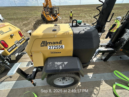 2022 Allmand NLV3GR (4) LED Light Fixture 350W, 23' Vertical Mast, 3kW Prime, Towable, ES Decals, T3