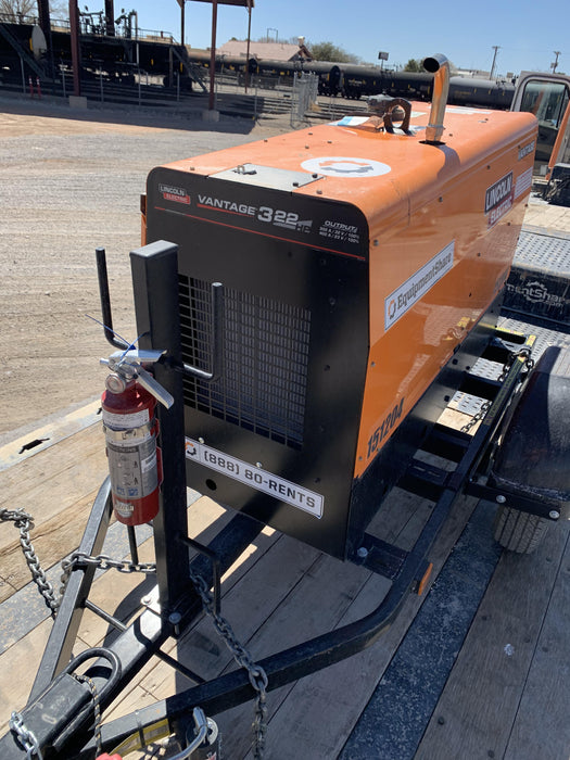 2021 Lincoln Electric Vantage 322 Vantage 322 Ready Pak 3 w/ Telematics & Decals, ORANGE (includes trailer, cable rack, fender light kit)