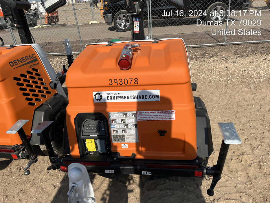 2024 Generac MLT2 Diesel, Flex Switch 120V Input, Powerzone Controller, 
(4) 320W LED Lights, 4kW Generator, 39.9 Gal Fuel Tank, 2" Ball, T3