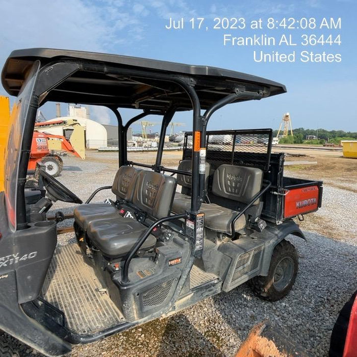2020 Kubota RTV-X1140W-H 4wd Utility Cart, 4 Seat, Diesel, LED Strobe, Windshield Tempered Glass, Plastic Canopy, Wire Harness Kit, Backup Alarm