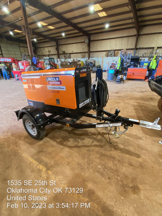 2022 Lincoln Electric LE400 Kubota V1505, Trlr, Cable Rack, Light Kit, ES Decals, T3