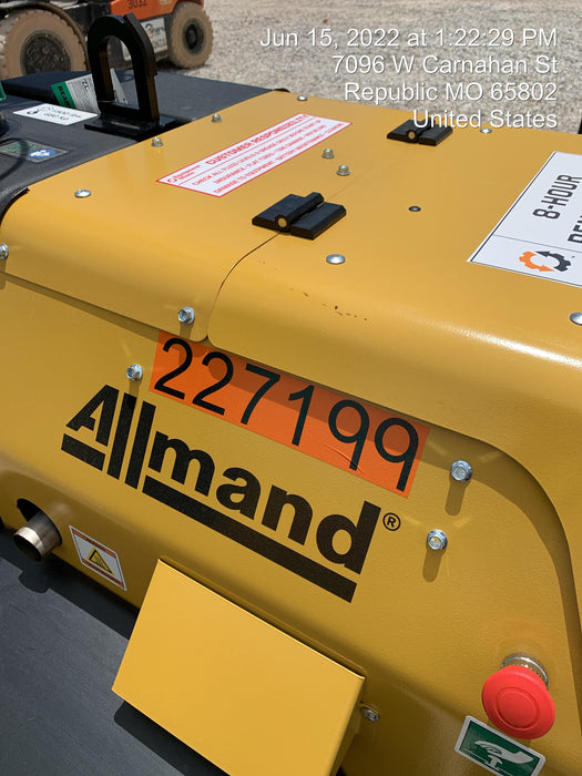 2022 Allmand NLV3GR (4) LED Light Fixture 350W, 23' Vertical Mast, 3kW Prime, Towable, Deep Sea L401, Leveling Jacks, Yanmar T4F 5.8hp