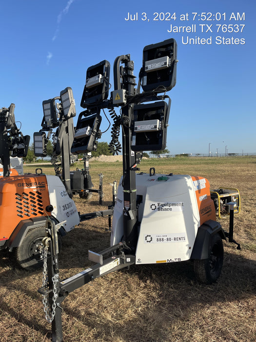 2023 Generac MLT2 Diesel, Flex Switch 120V Input, Powerzone Controller, (4) 320W LED Lights, 4kW Generator, 39.9 Gal Fuel Tank, 2" Ball, T3