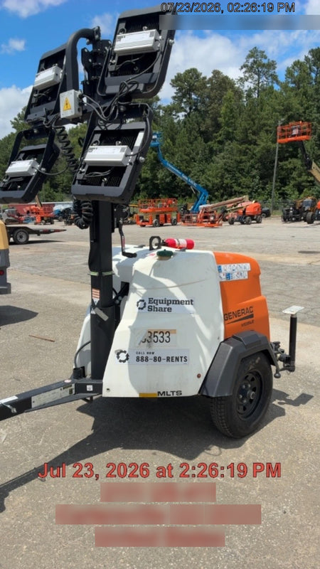 2023 Generac MLT2 Diesel, Flex Switch 120V Input, Powerzone Controller, (4) 320W LED Lights, 4kW Generator, 39.9 Gal Fuel Tank, 2" Ball, T3