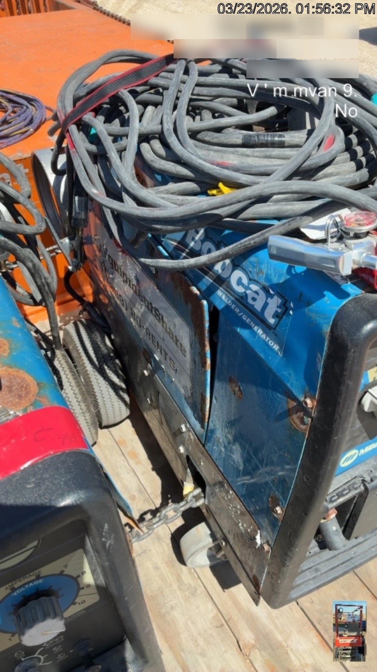 2019 Miller Electric BOBCAT 250 LP/Propane, Running Gear, Tank Bracket, Hose