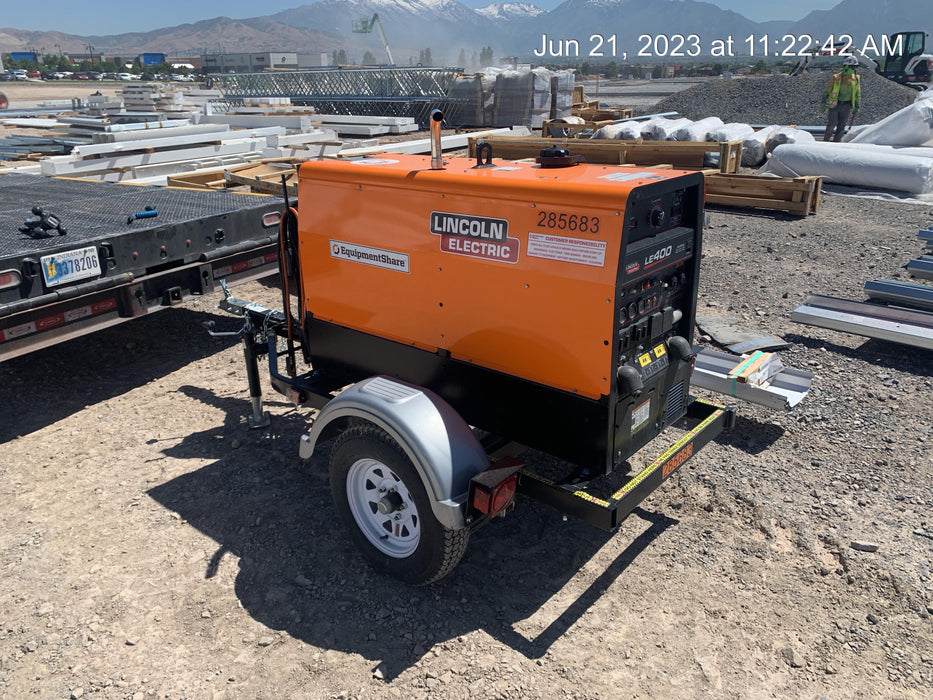 2022 Lincoln Electric LE400 Kubota V1505, Trlr, Cable Rack, Light Kit, ES Decals, T3