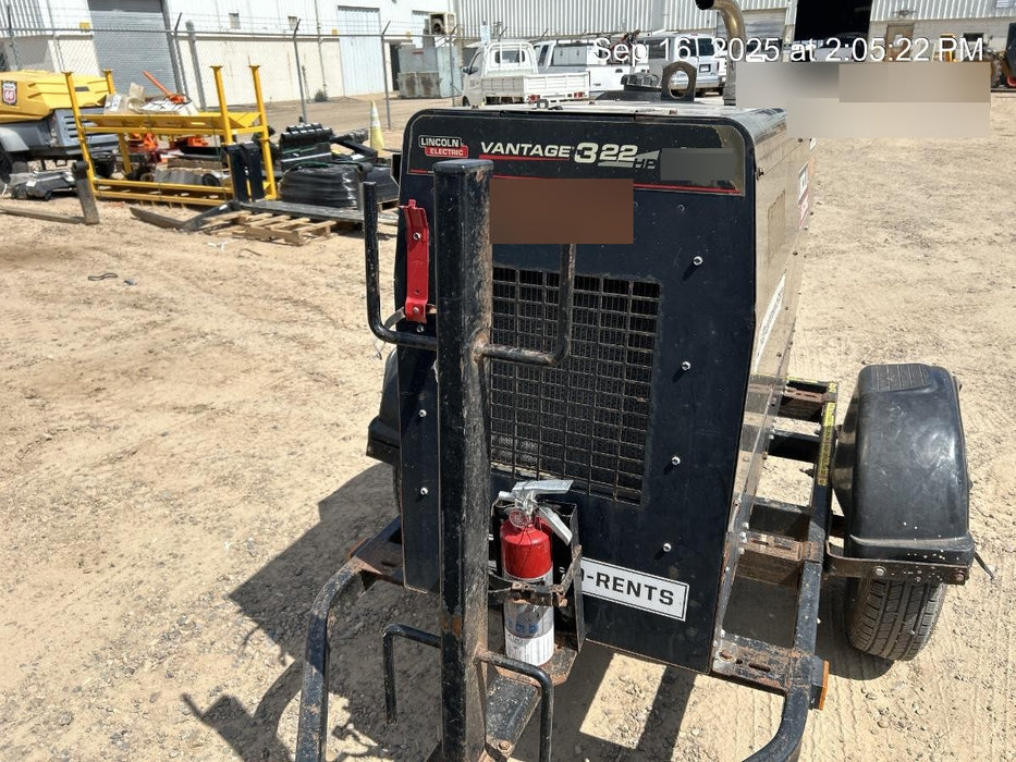 2019 Lincoln Electric Vantage 322 Lincoln Vantage 322 Welder w/Trailer, Light Kit, Cable Rack