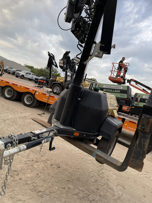 2022 Allmand NLV3GR (4) LED Light Fixture 350W, 23' Vertical Mast, 3kW Prime, Towable, Deep Sea L401, Leveling Jacks, Yanmar T4F 5.8hp