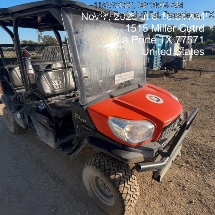 2021 Kubota RTV-X1140W-H Plastic Canopy, Windshield Acrylic Clear, LED Strobe Light, Wire Harness Kit, Back up Alarm