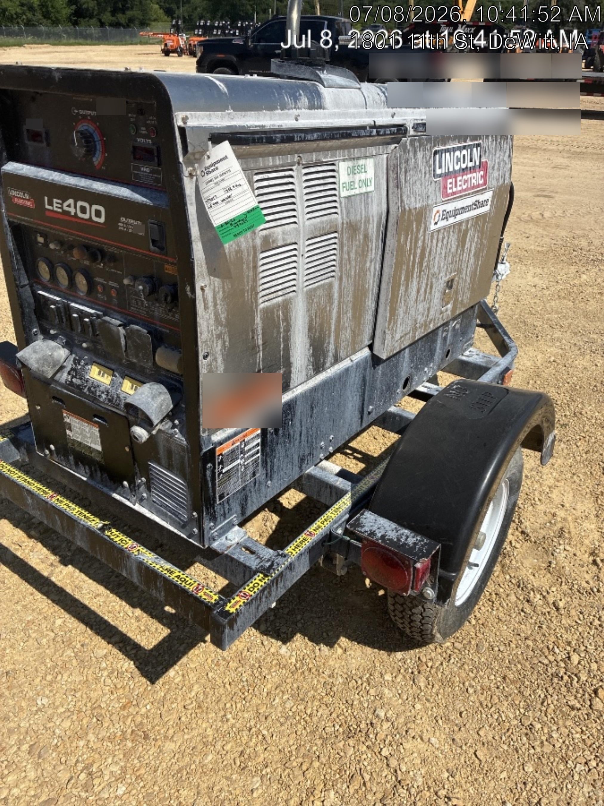 2024 Lincoln Electric LE400 Kubota V1505, Trlr, Cable Rack, Light Kit, ES Decals, T3