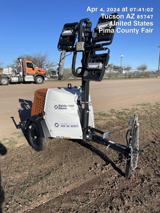 2024 Generac MLT2 Diesel, Flex Switch 120V Input, Powerzone Controller, 
(4) 320W LED Lights, 4kW Generator, 39.9 Gal Fuel Tank, 2" Ball, T3