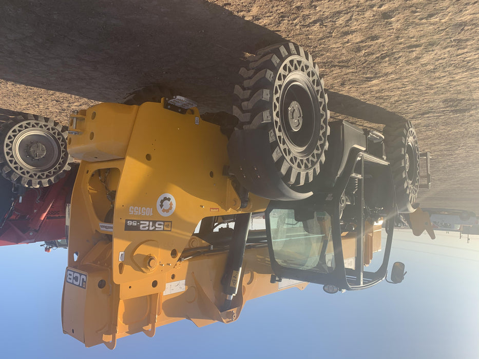 2020 JCB 512-56 Canopy, 74Hp, Solid Tires, Work Lights, Beacon, Aux Hydraulics, Back up Alarm, Lifting Eye, ES Decals