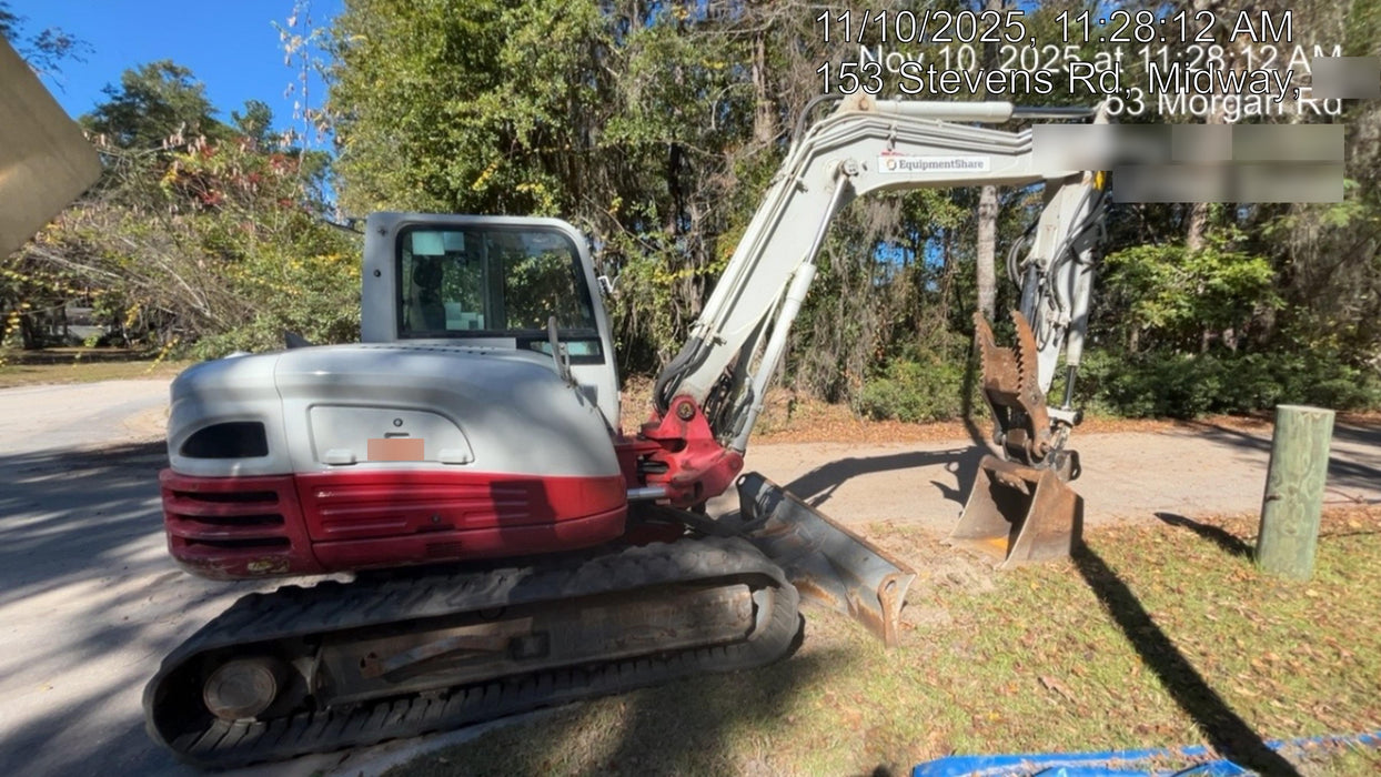 2019 Takeuchi TB290 Cab/Heat/AC Rubber tracks, Dozer blade, Travel alarm, Auxiliary hydraulics Manual QC, Hydraulic thumb, 18", 24", and 36" Buckets