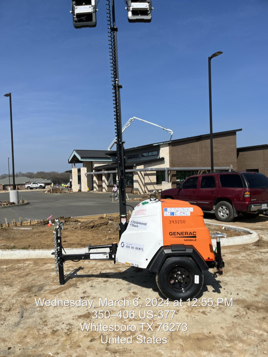 2024 Generac MLT2 Diesel, Flex Switch 120V Input, Powerzone Controller, 
(4) 320W LED Lights, 4kW Generator, 39.9 Gal Fuel Tank, 2" Ball, T3