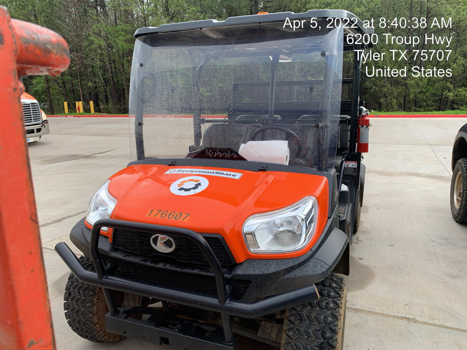 2022 Kubota RTV-X1140W-H Plastic Canopy, Windshield Acrylic Clear, LED Strobe Light, Wire Harness Kit, Back up Alarm
