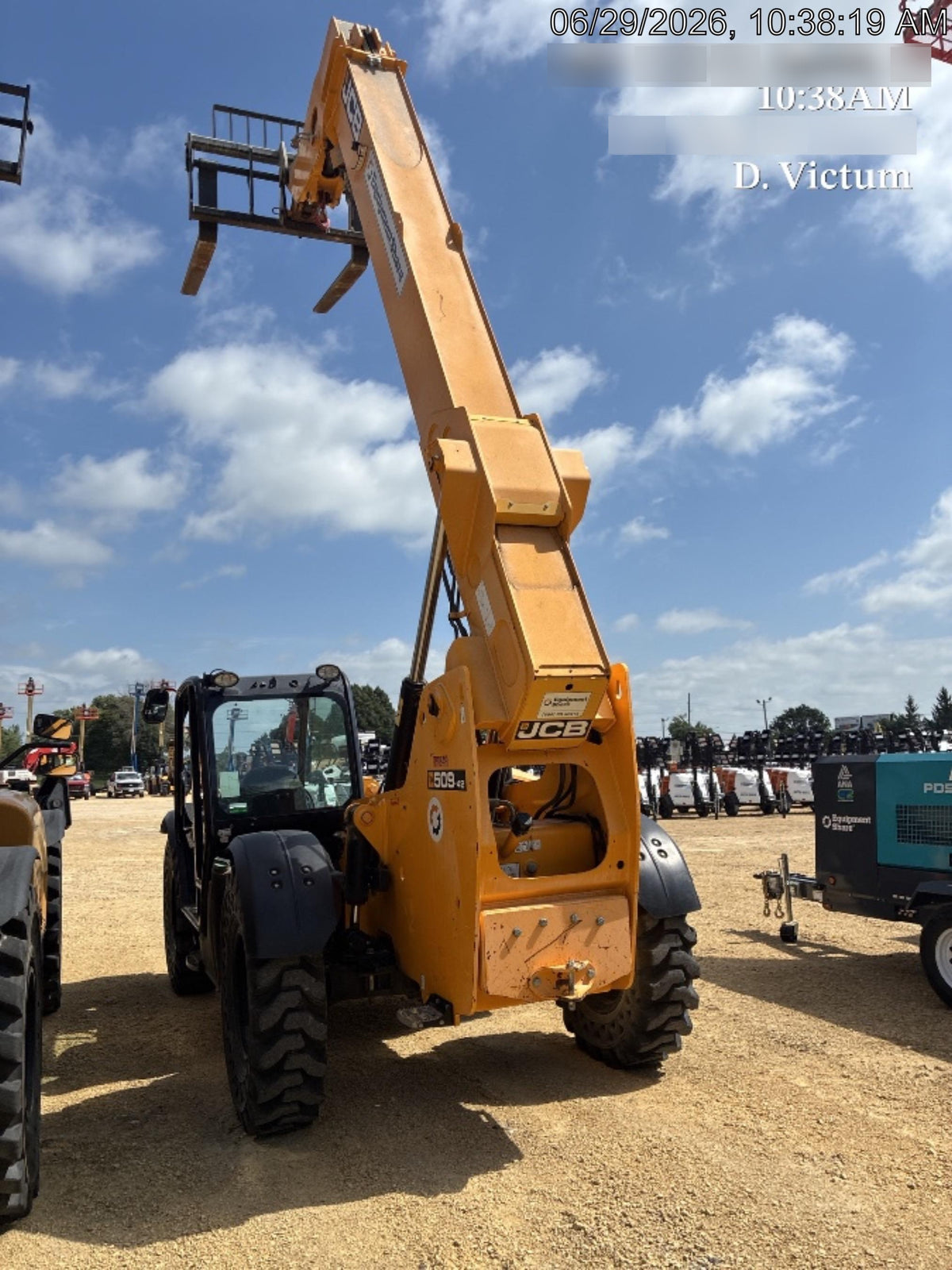2020 JCB 509-42 Canopy, Solid Tires, Work Lights, Beacon, Aux Hydraulics, Back up Alarm, Lifting Eye, ES Decals