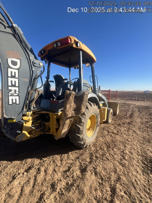 2019 John Deere 310LEP 4WD, Canopy, Standard dipper, ISO Controls, Rear Auxiliary Hydraulics w/Manual QC, Buckets: 12”, 18”, and 24”