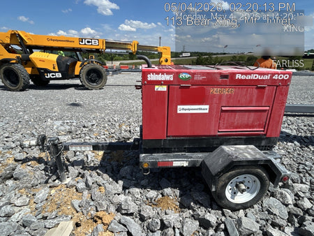 2022 Shindaiwa DGW400MDL Kubota D902 Engine, 23 HP, Dual Op Welder, Wire, Arc, Droop Stick, Tig, and CC Stick Functionality, Simulphase, 3 Phase and 1 Phase Gen Output, Single Axle NB Trlr, Slr Trckl Chrg 12V 12W, Fire Ext