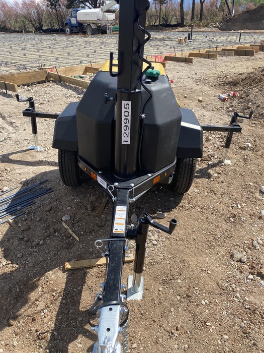 2021 Allmand NLV3GR (4) LED Light Fixture 350W, 23' Vertical Mast, 3kW Prime, Towable, Deep Sea L401, Leveling Jacks, Yanmar T4F 5.8hp