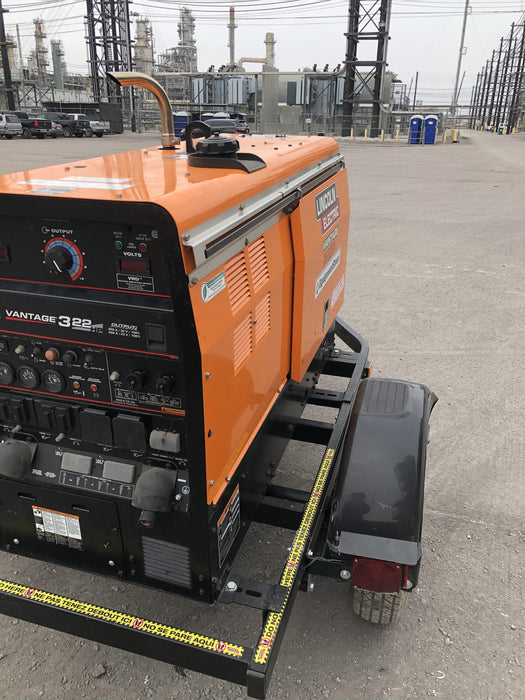 2021 Lincoln Electric Vantage 322 Vantage 322 Ready Pak 3 w/ Decals, ORANGE (includes trailer, cable rack, fender light kit) NO Telematics