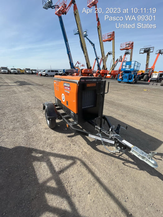 2021 Lincoln Electric Vantage 322 Vantage 322 Ready Pak 3 w/ Decals, ORANGE (includes trailer, cable rack, fender light kit) NO Telematics