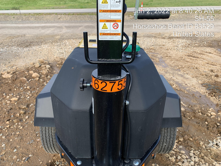 2021 Allmand NLV3GR (4) LED Light Fixture 350W, 23' Vertical Mast, 3kW Prime, Towable, Deep Sea L401, Leveling Jacks, Yanmar T4F 5.8hp