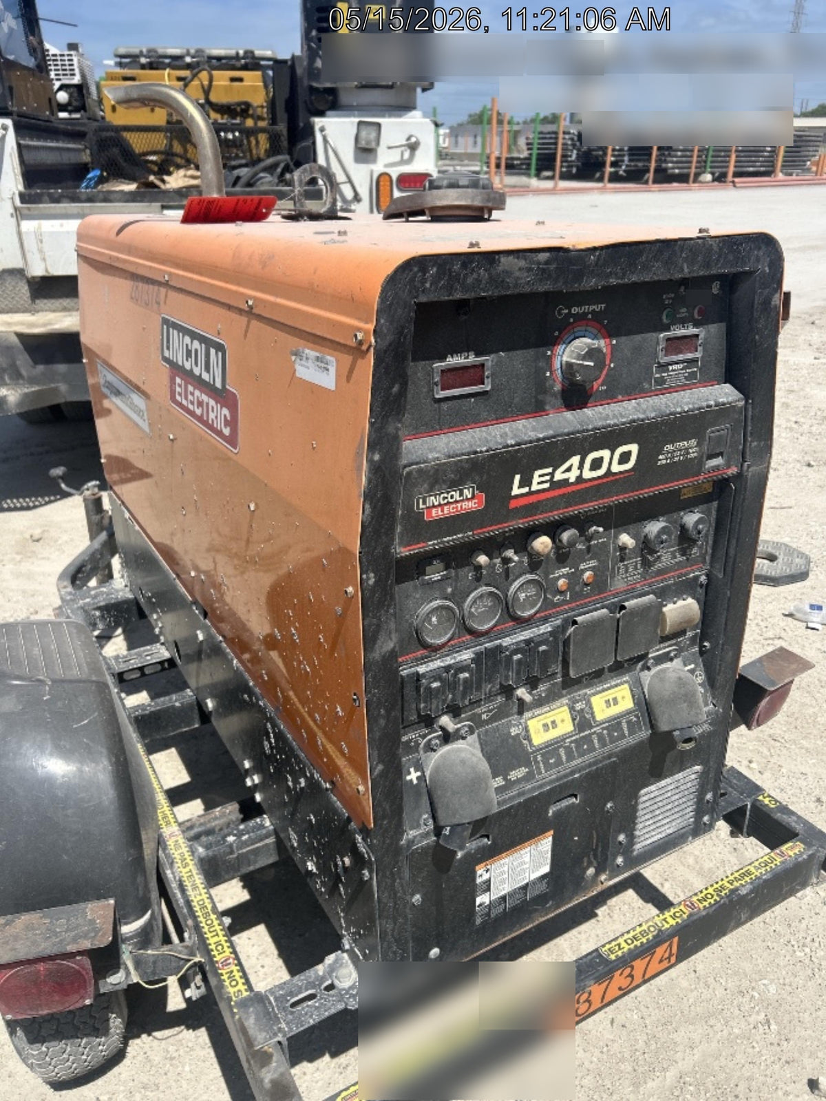 2022 Lincoln Electric LE400 Kubota V1505, Trlr, Cable Rack, Light Kit, ES Decals, T3