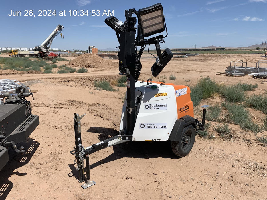 2024 Generac MLT2 Diesel, Flex Switch 120V Input, Powerzone Controller, 
(4) 320W LED Lights, 4kW Generator, 39.9 Gal Fuel Tank, 2" Ball, T3