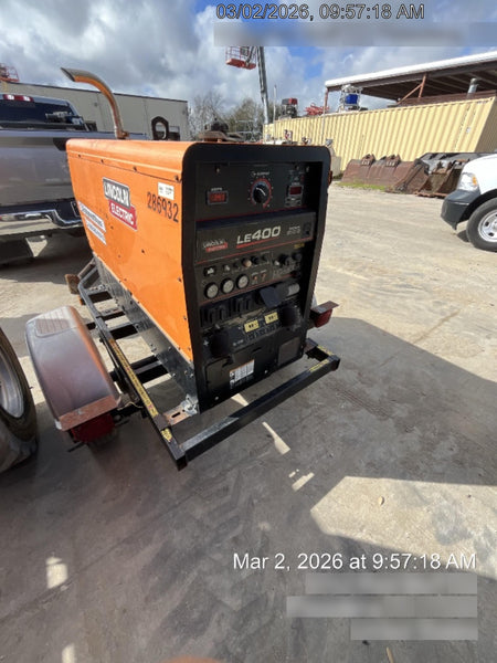 2022 Lincoln Electric LE400 Kubota V1505, Trlr, Cable Rack, Light Kit, ES Decals, T3