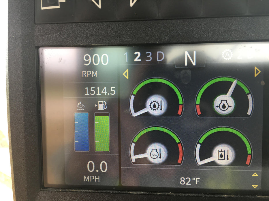 2019 John Deere 524L Cab/Heat/AIR, 3rd Function Hydraulics, Hydraulic JRB QC 2.75 Yd. Bucket, 60" Carriage/72" Forks