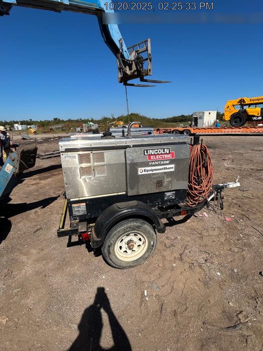 2019 Lincoln Electric Vantage 322 Welder Ready-Pak 3, Two wheel trailer, Fender and Light kit, Cable Rack