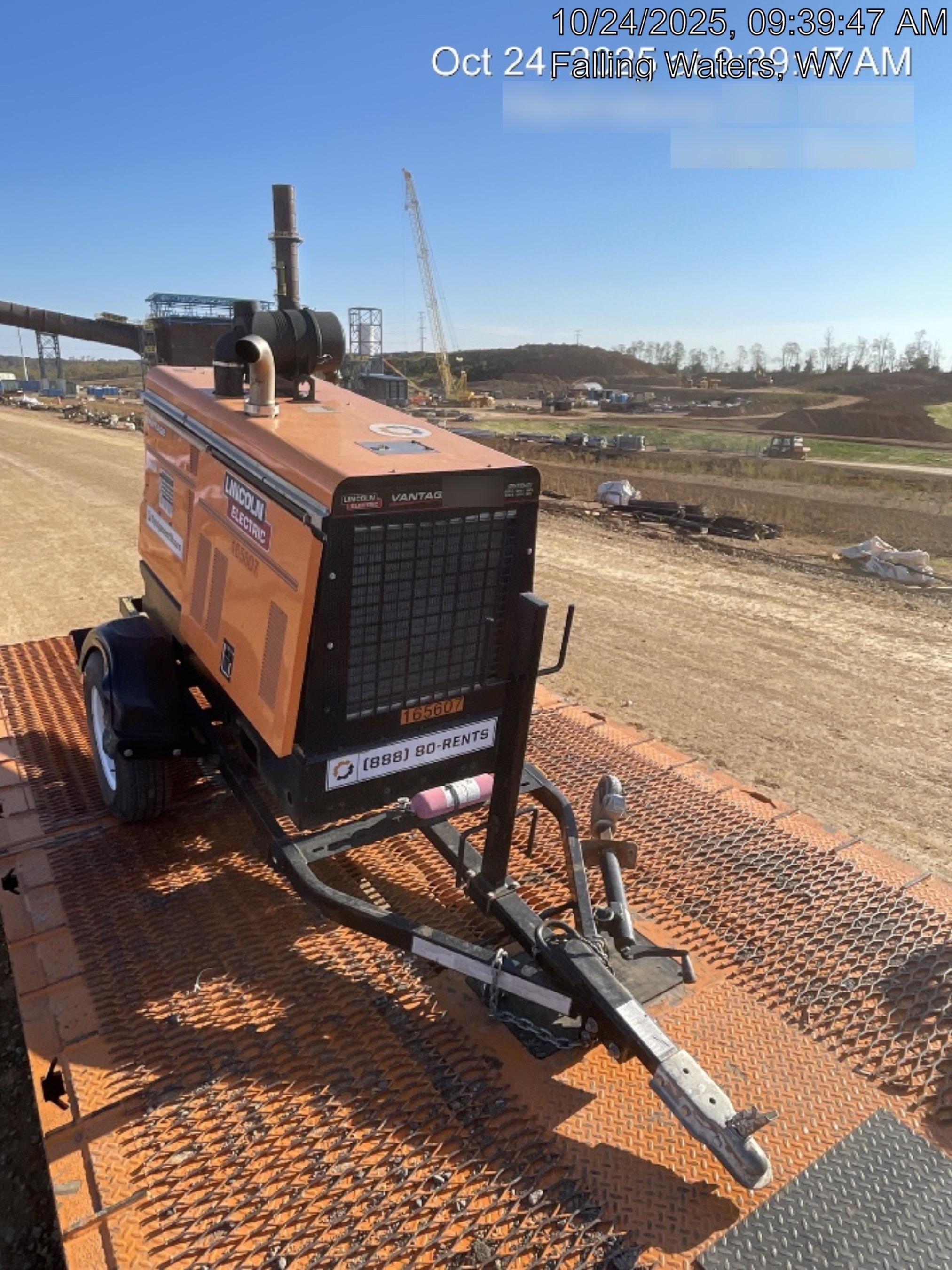 2021 Lincoln Electric Vantage 549X Ready Pak 3, ORANGE (includes trailer, cable rack, fender light kit)