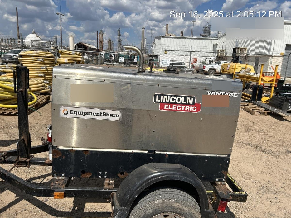 2019 Lincoln Electric Vantage 322 Lincoln Vantage 322 Welder w/Trailer, Light Kit, Cable Rack