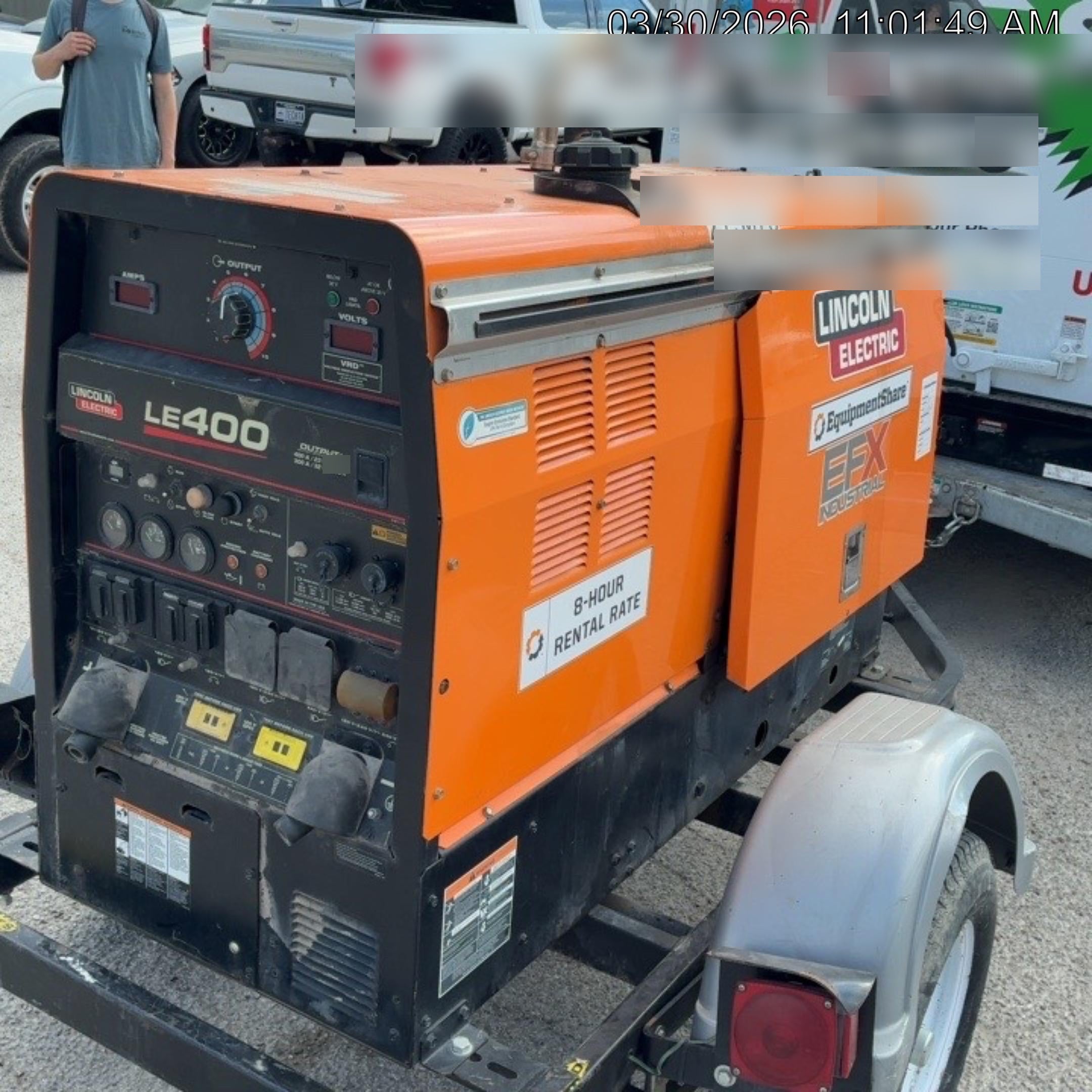 2022 Lincoln Electric LE400 Kubota V1505, Trlr, Cable Rack, Light Kit, ES Decals, T3