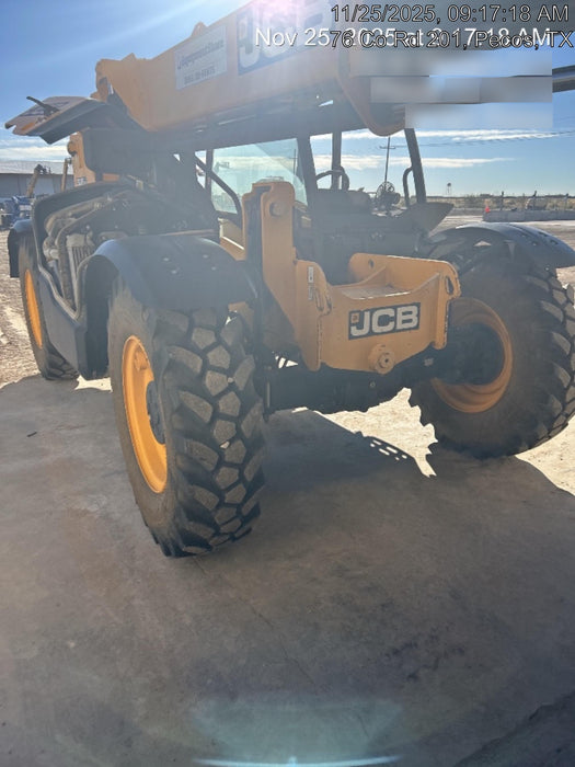 2019 JCB 506-36 Canopy, 74 HP, FF Tires, STD Worklight, Beacon, Aux Hydraulics, Lifting Eye, Back up Alarm 48" Carriage/48" Forks