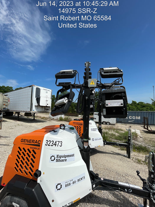 2023 Generac MLT2 Diesel, Flex Switch 120V Input, Powerzone Controller, (4) 320W LED Lights, 4kW Generator, 39.9 Gal Fuel Tank, 2" Ball, T3