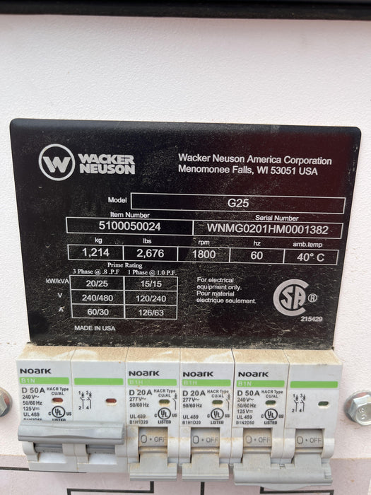 2022 WACKER NEUSON G25
