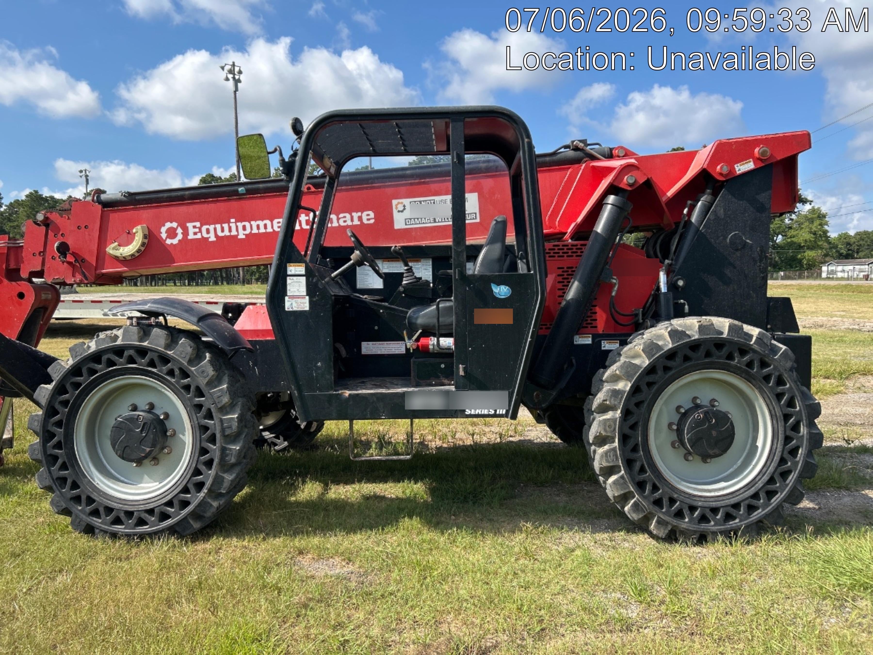 2019 Manitou MTA10055 Canopy, 120 HP, Solid Tires, Work Lights, Lift Hook, Auxiliary Hydraulics, 66" Carriage and 60" Forks