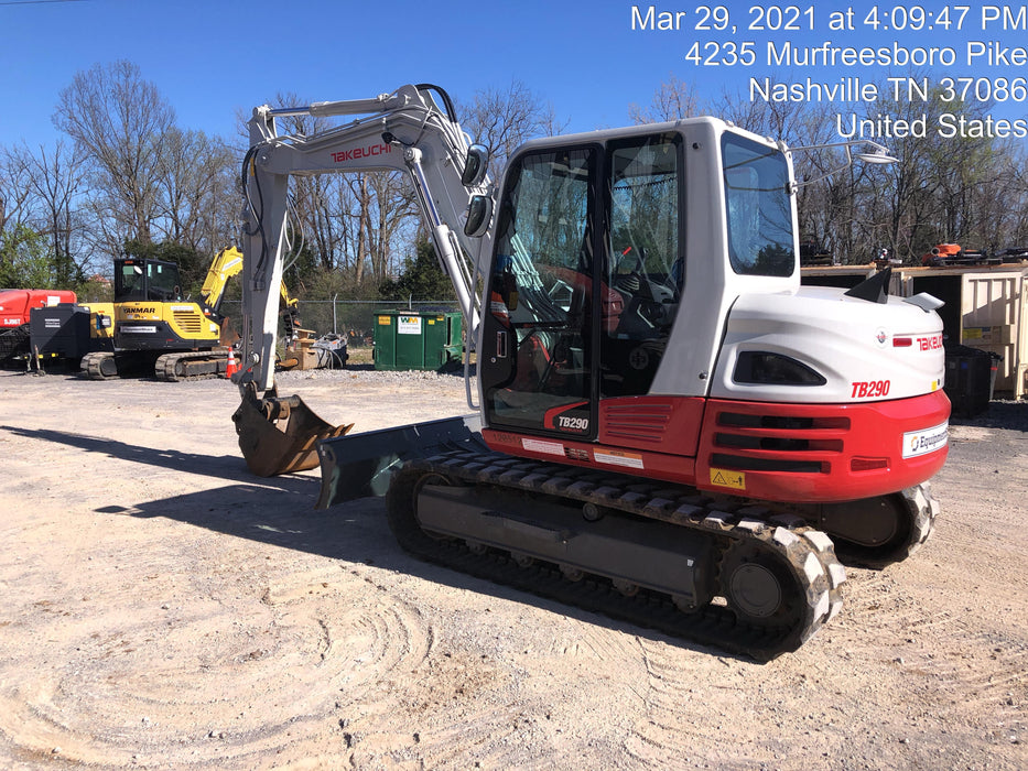 2020 Takeuchi TB290C Cab/Heat/Air, Rubber Tracks, Manual TAG QC