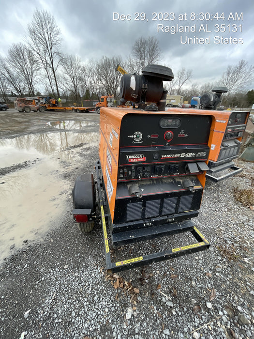 2021 Lincoln Electric Vantage 549X Ready Pak 3, ORANGE (includes trailer, cable rack, fender light kit)