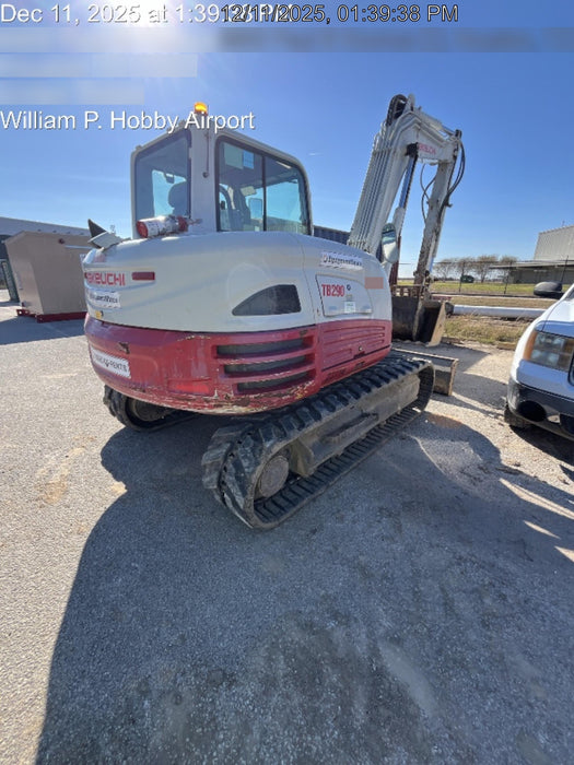 2019 Takeuchi TB290 Takeuchi TB290 Cab/Heat/AC w/Rubber Tracks, Auxiliary Hydraulics, Dozer Blade, Manual QC, 18/24/36" Buckets, Hydraulic Thumb Installed