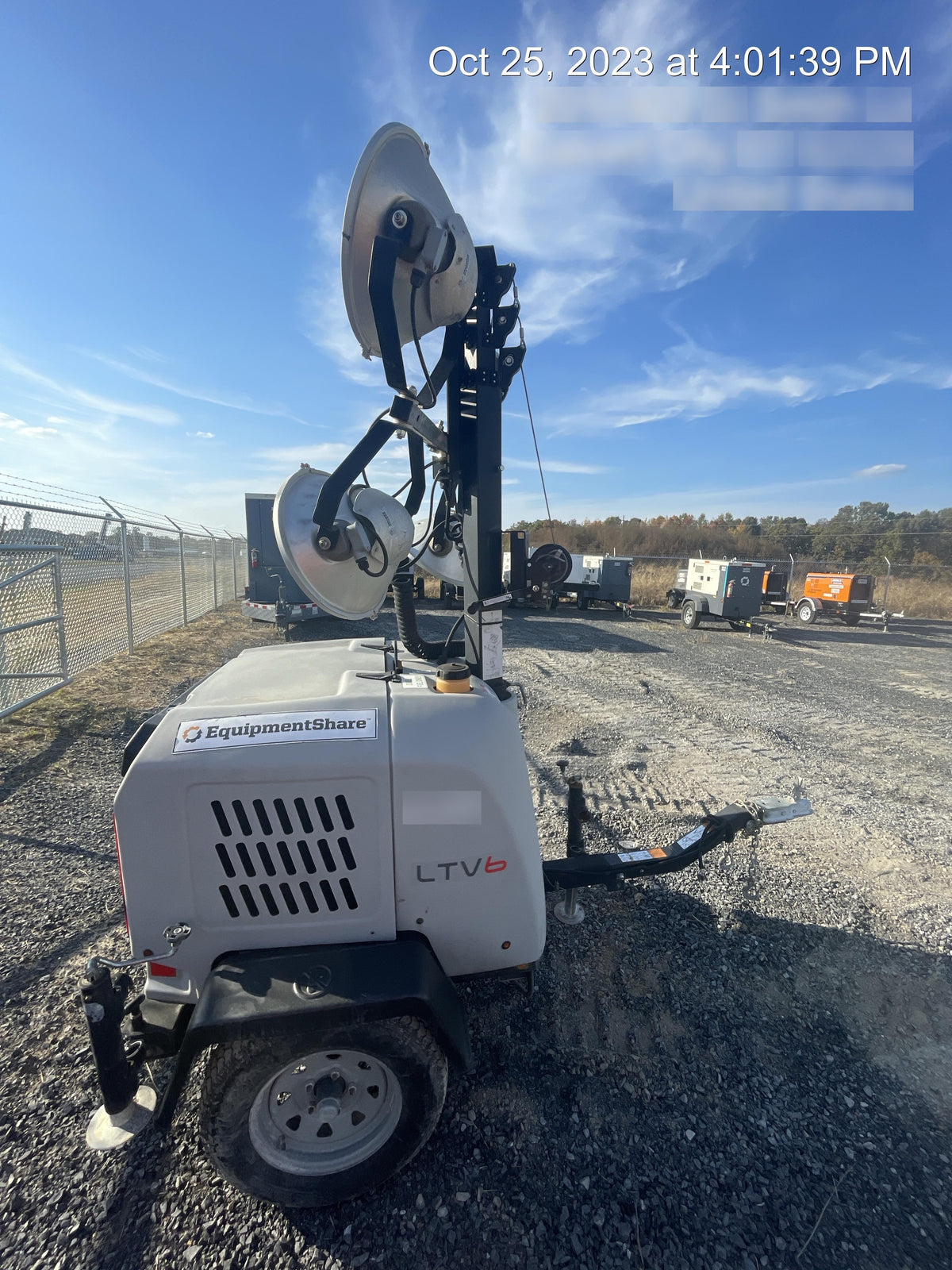 2018 Wacker Neuson LTV6L-MH Wacker Neuson LTV6L Mobile Light Tower w/Fuel Level Sensor Installed