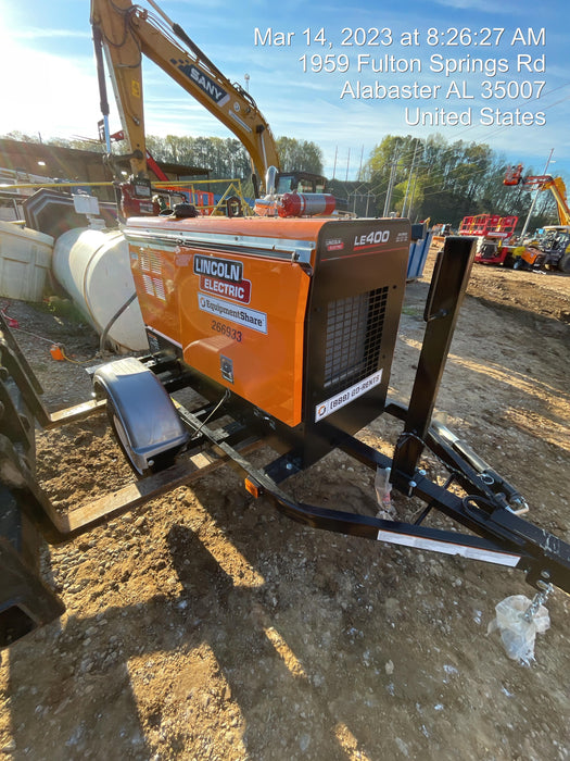 2022 Lincoln Electric LE400 Kubota V1505, Trlr, Cable Rack, Light Kit, ES Decals, T3