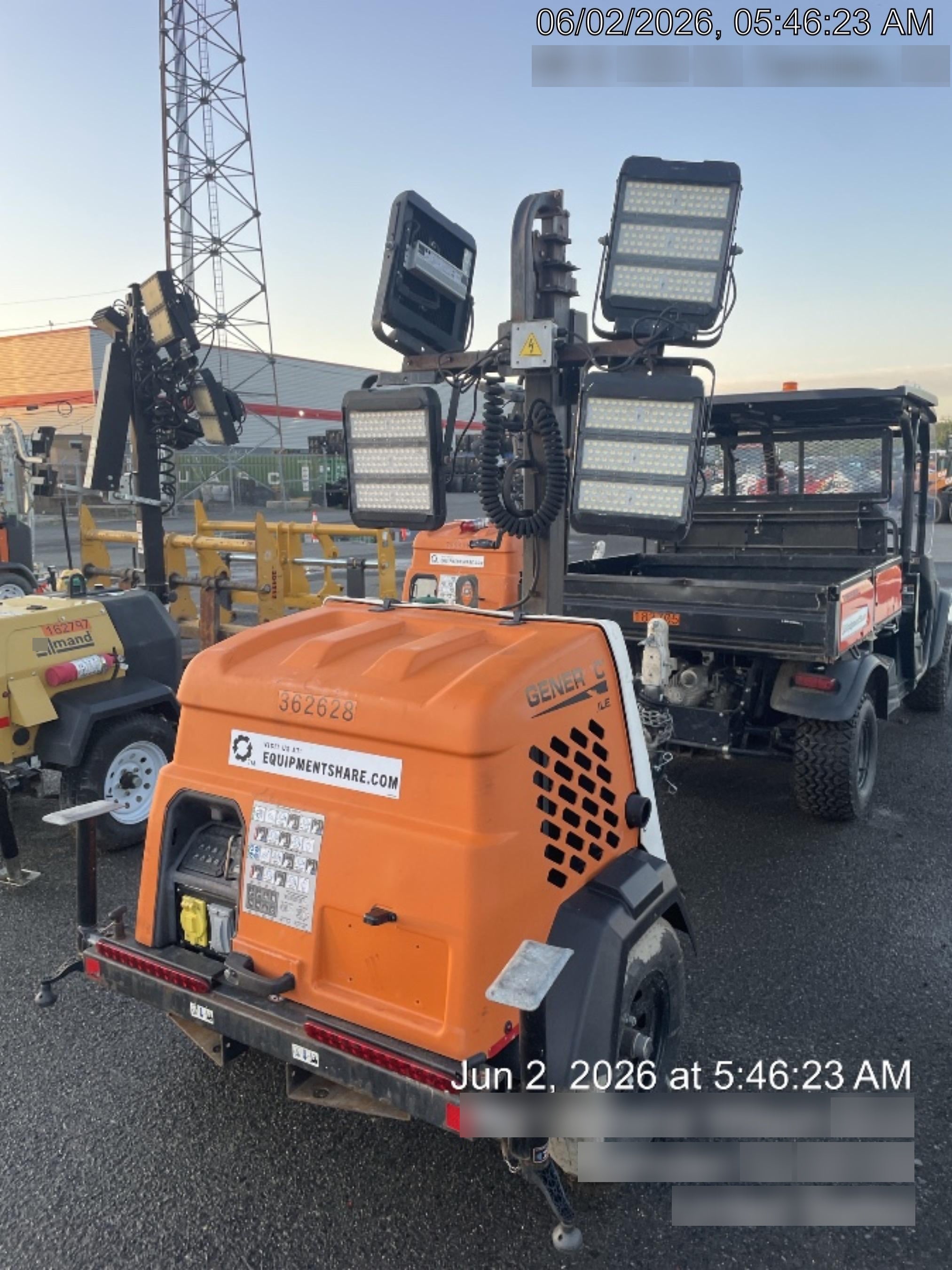2023 Generac MLT2 Diesel, Flex Switch 120V Input, Powerzone Controller, 
(4) 320W LED Lights, 4kW Generator, 39.9 Gal Fuel Tank, 2" Ball, T3