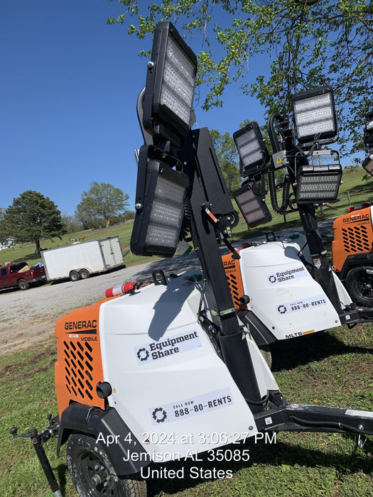 2024 Generac MLT2 Diesel, Flex Switch 120V Input, Powerzone Controller, 
(4) 320W LED Lights, 4kW Generator, 39.9 Gal Fuel Tank, 2" Ball, T3