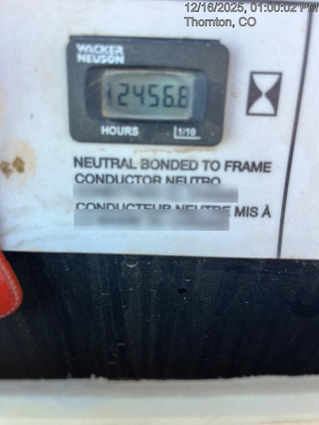 2019 Wacker Neuson LTV6L-MH Mobile Light Tower w/Fuel Level Sensor Installed